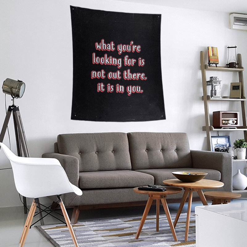 Tapisserie tableau noir quote self confidence quot, H 27,5 po x l 37,5 po, Rouge