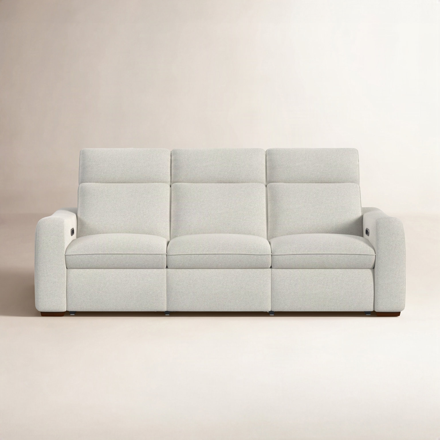 Brigham Power Reclining Sofa With Power Headrests & Lumbar, Silver Sand Tan