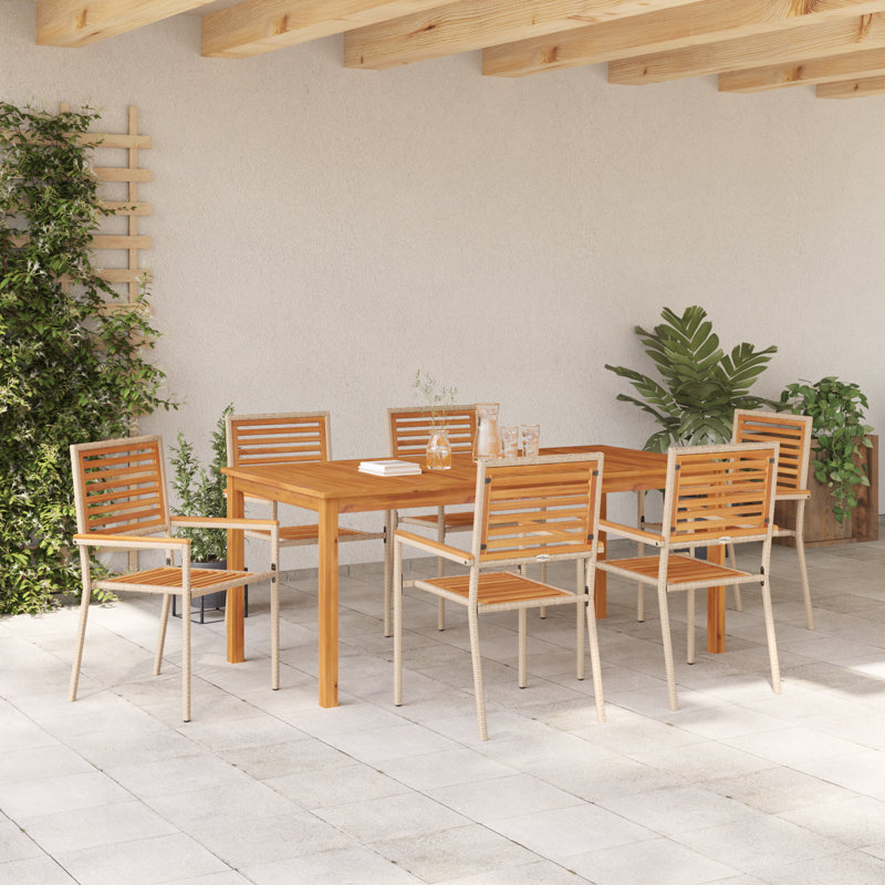 Garden Dining Set, Beige
