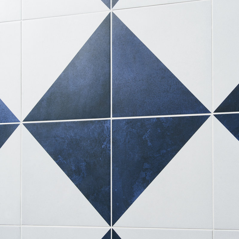 Elizabeth Sutton Geode 7.87 in. x 7.87 in. Matte Porcelain Floor and Wall Tile (10.76 Sq. Ft./Case), Dos Blue