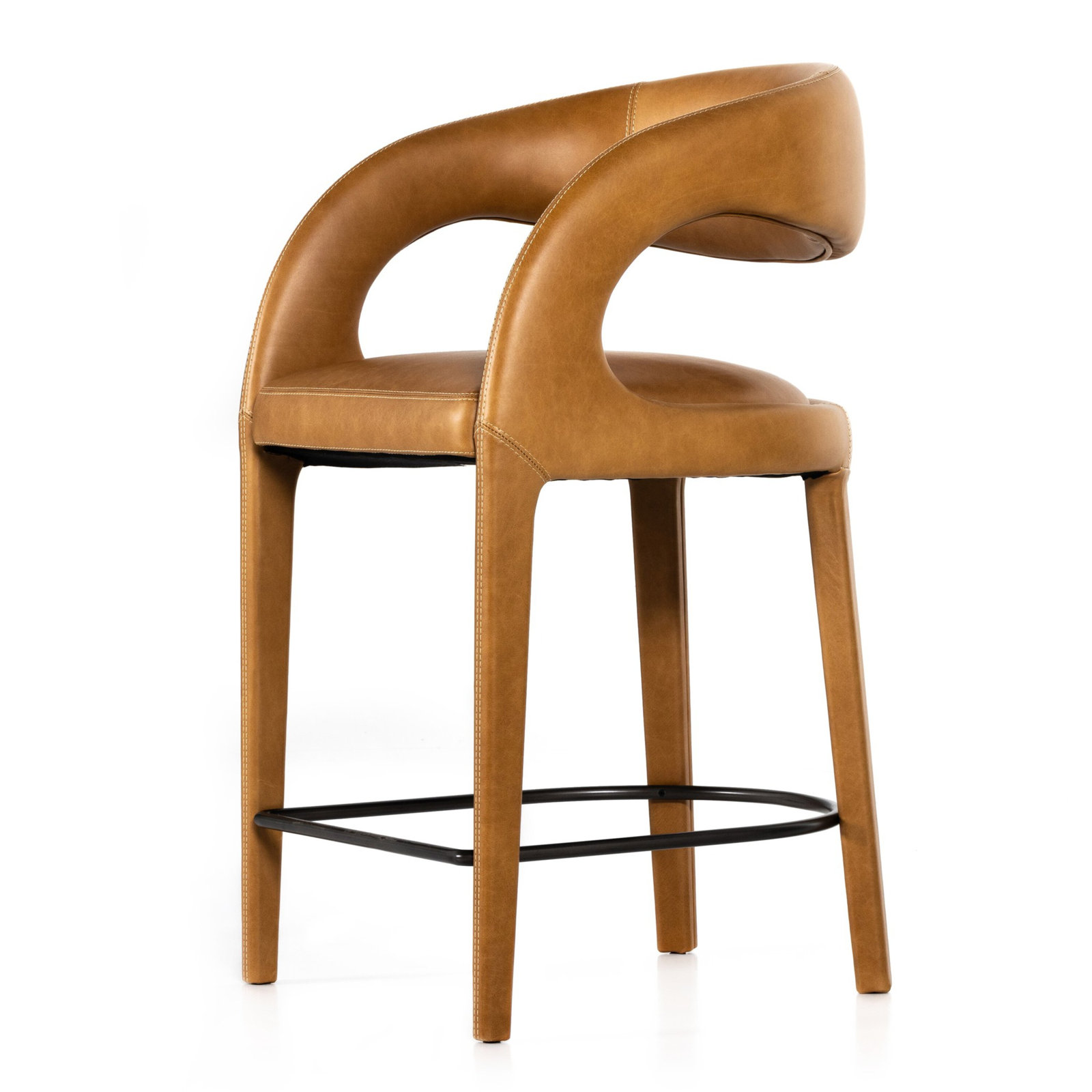 Geoffrey Counter & Bar Stool, Sonoma Butterscotch/Top Grain Leather, Counter Stool (26.57" Seat Height)