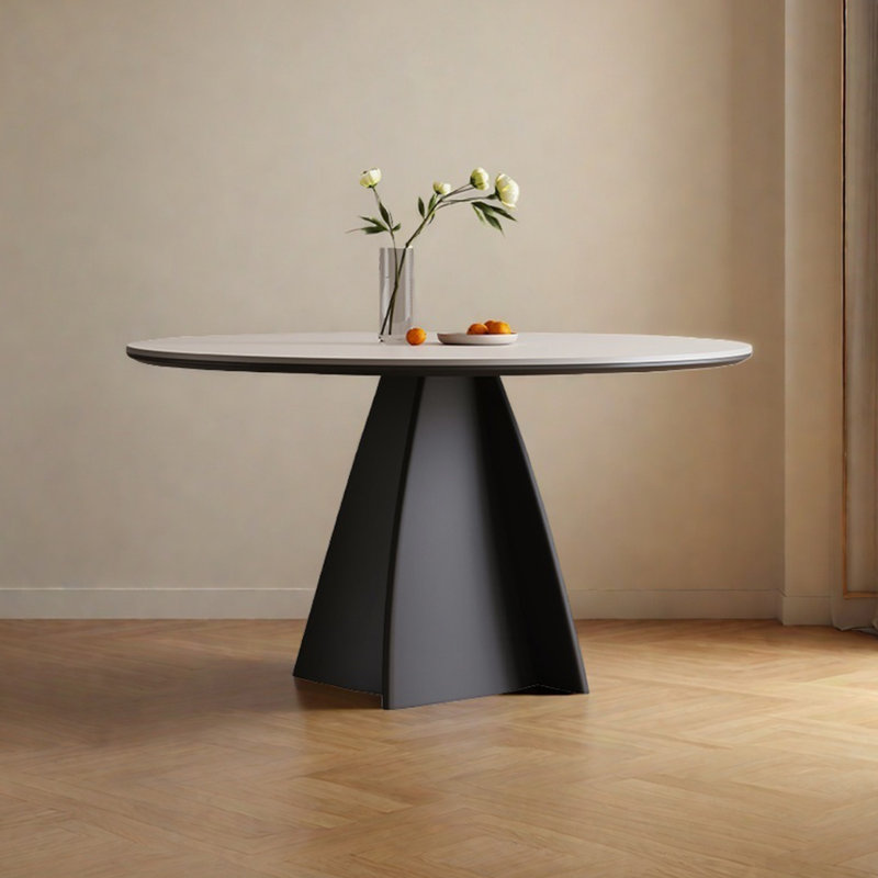 Table de salle à manger ronde blanche, H 29,52 po x L 51,18 po x l 51,18 po