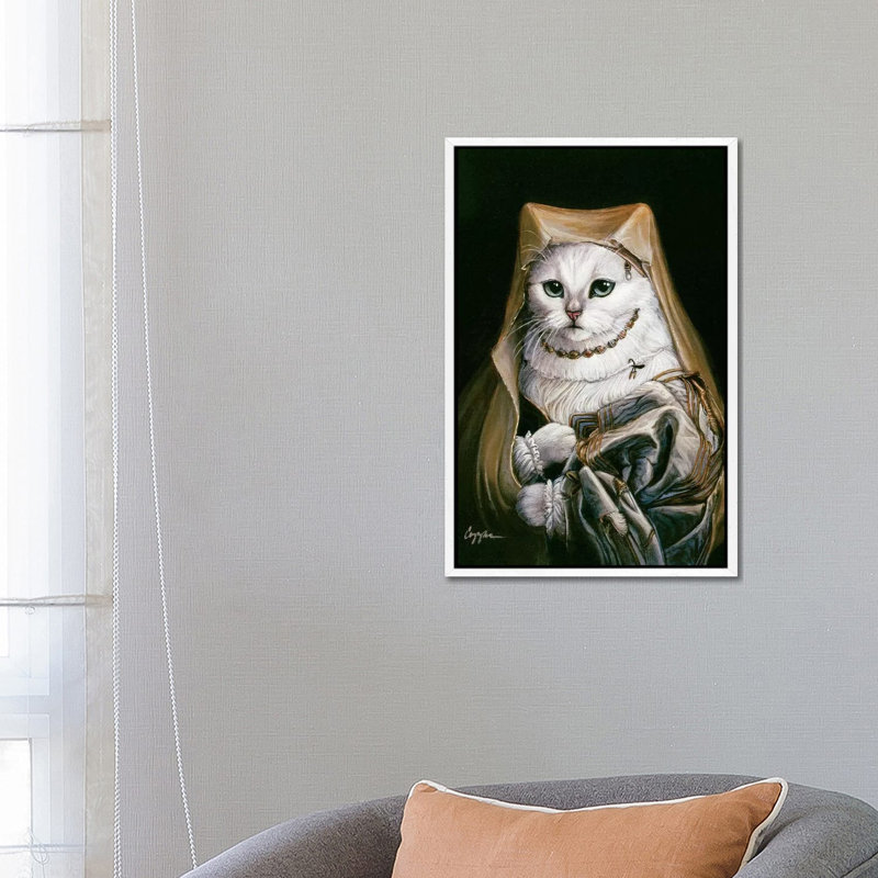 Shefa by Melinda Copper - Painting on Canvas, 66.04 cm H x 45.72 cm W, White Framed