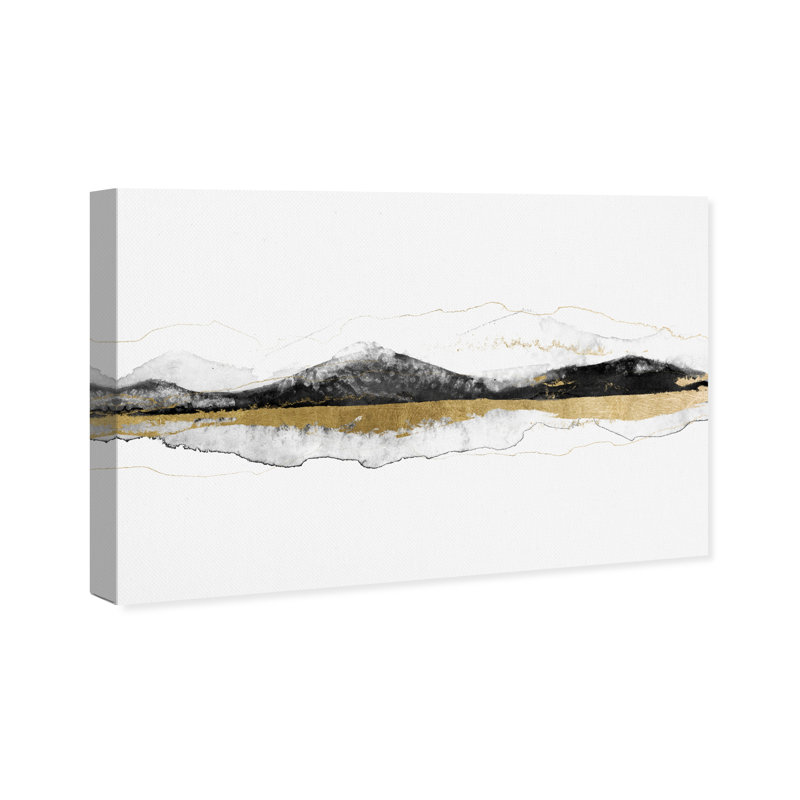 Abstrait derrière ces montagnes - reproduction d'art sur toile, Toile tendue, H 20 po x l 30 po x P 1,5 po