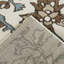 Tapis transitionnel floral rouille / bleu / crème Lucania-1263643891