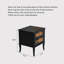 Table de chevet en bois massif de style moderne, équipée de tiroirs à fermeture douce, surface noire, convient à la chambre à coucher