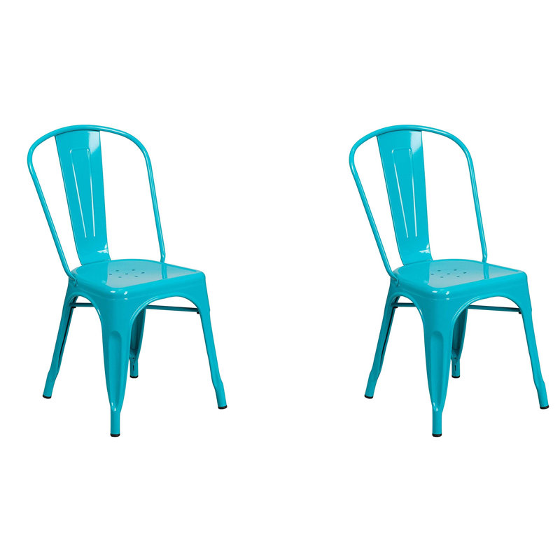Chaise de patio empilable Hakana, Turquoise