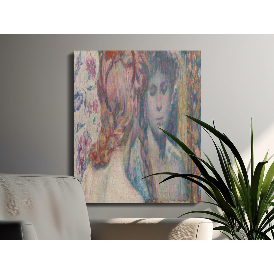 Woman and Mirror Canvas Wall Art, Impressionist Painting Print, Gallery Wrapped, Ready to Hang, Archival Ink, Modern Home Decor