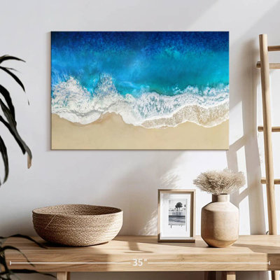 Gillard, vagues de l'océan turquoise d'en haut