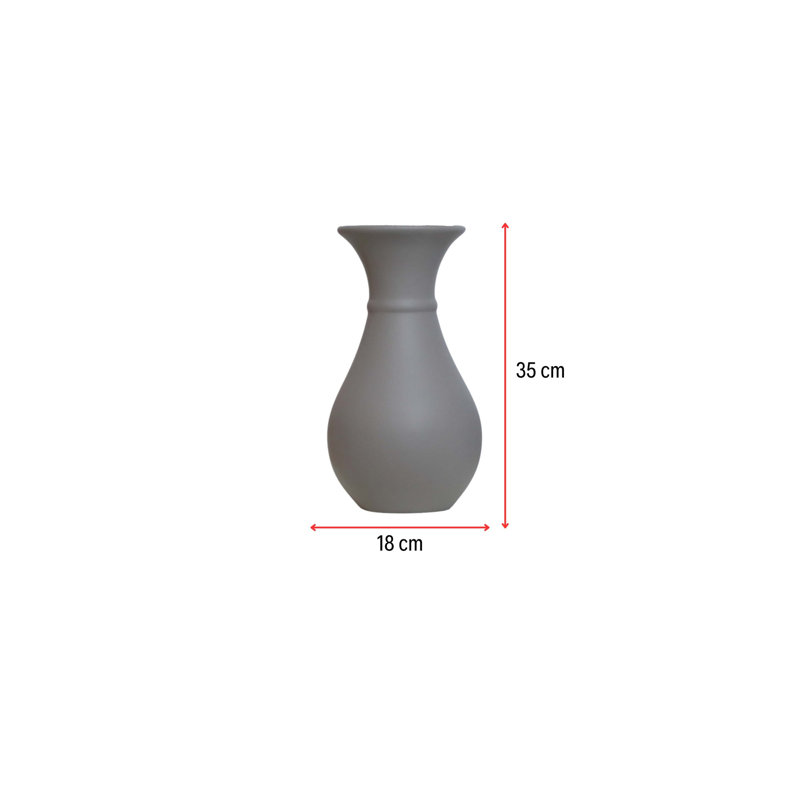 Elegant Ceramic Vase, Mink Color, 7.1 x 7.1 x 13.8 Inches | 100% High-Quality Ceramic, Perfect for Home Decor & Floral Arrangements | Stylish Accent for Living Room, Bedroom, or Office Spaces