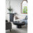 35.5X14x35.5" Black Rectangular Coffee Table With Pedestal Base
