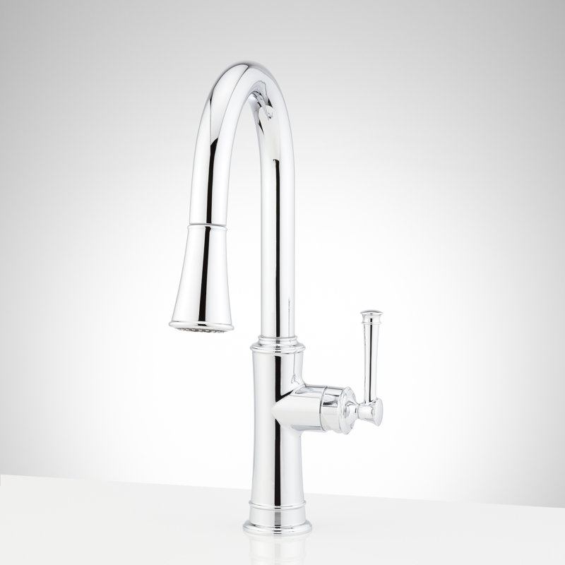 Beasley Single-Hole Pull-Down Kitchen Faucet, Chrome