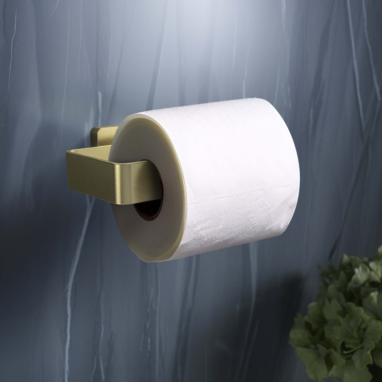 Blaze Toilet Paper Holder, Brushed Gold