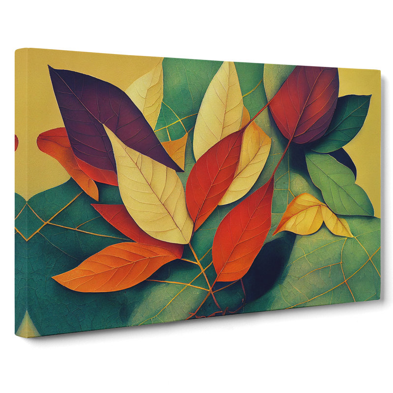 Gentle Leaf - Wrapped Canvas Print, 35cm H x 50cm W x 3cm D