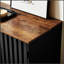 Commode à 3 tiroirs et 4 tablettes avec grille à lattes, style moderne pour rangement organisé