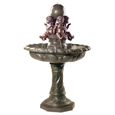 Fontaine sculpturale en résine Putti
