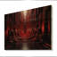 Tunnel abstrait en bois rouge I sur bois-579216372
