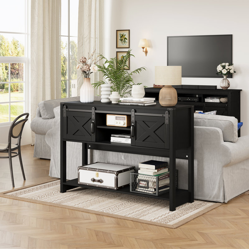 Console en bois 46 po Bragg, Noir