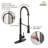 Spring Pull Down Sprayer Kitchen Faucet with Dual-Function Spray Head and Deck Plate-76655465
