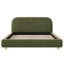 Lit plateforme avec tissu en velours