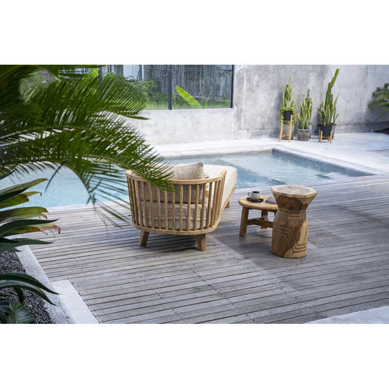 Clelio Solid Wood Accent Stool