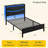 Bed Frame With Built-in Usb Charging, Noise-free Metal Design & Led Light Headboard-1182069694-1179094218