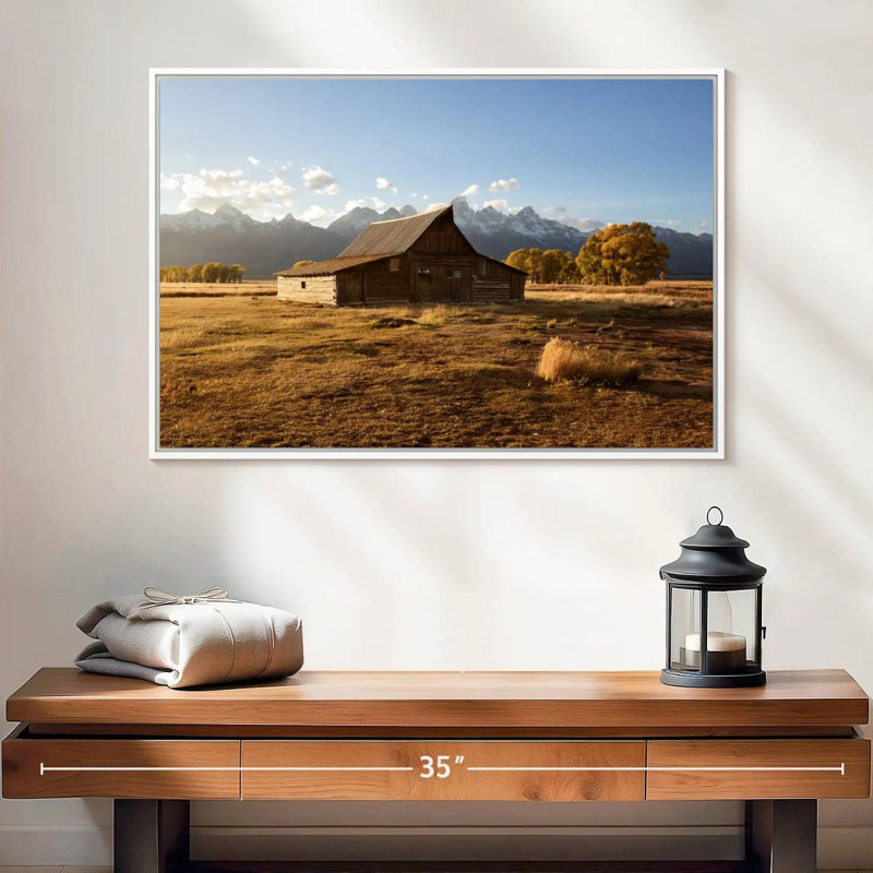 Wyoming Moulton Barn, Cadre flottant blanc, 19 po x 13 po