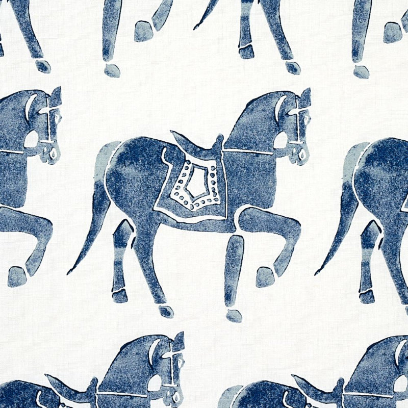 Tissu Schumacher x Molly Mahon Marwari, Bleu marine