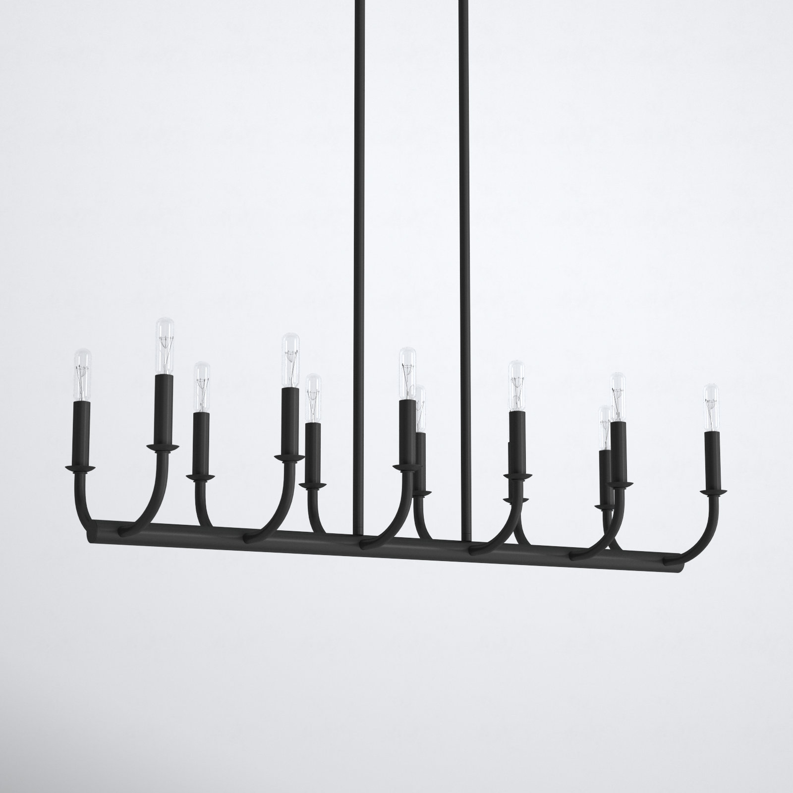 Gilmour Dimmable Stainless Steel 12-Light Pendant, Black