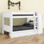 Lit superposé multifonctionnel avec bureau, tablettes de rangement et tiroirs-1302740809