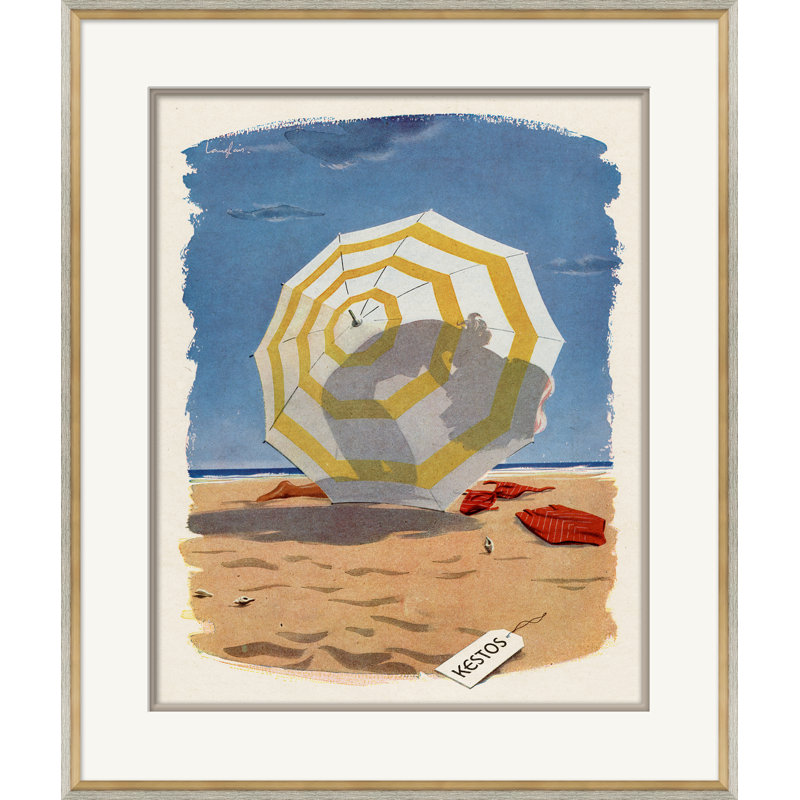 «At the Beach» - Impression sur papier encadrée