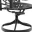 Ensemble de salle à manger 5 pièces en aluminium coulé résistant aux intempéries, comprenant 4 chaises pivotantes et une table rectangulaire avec cadre noir (même référence: W1710S00279)-1530343620
