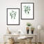 «Green Botanical Plants», œuvre d'art moderne, affiches encadrées, salle de bain-104789228-104789232