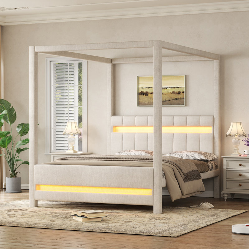 Grand auvent tapissier à plateforme avec lumières DEL