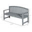 Banc d'extérieur en bois 56 po avec dossier et accoudoirs Analys Outsunny-111178725