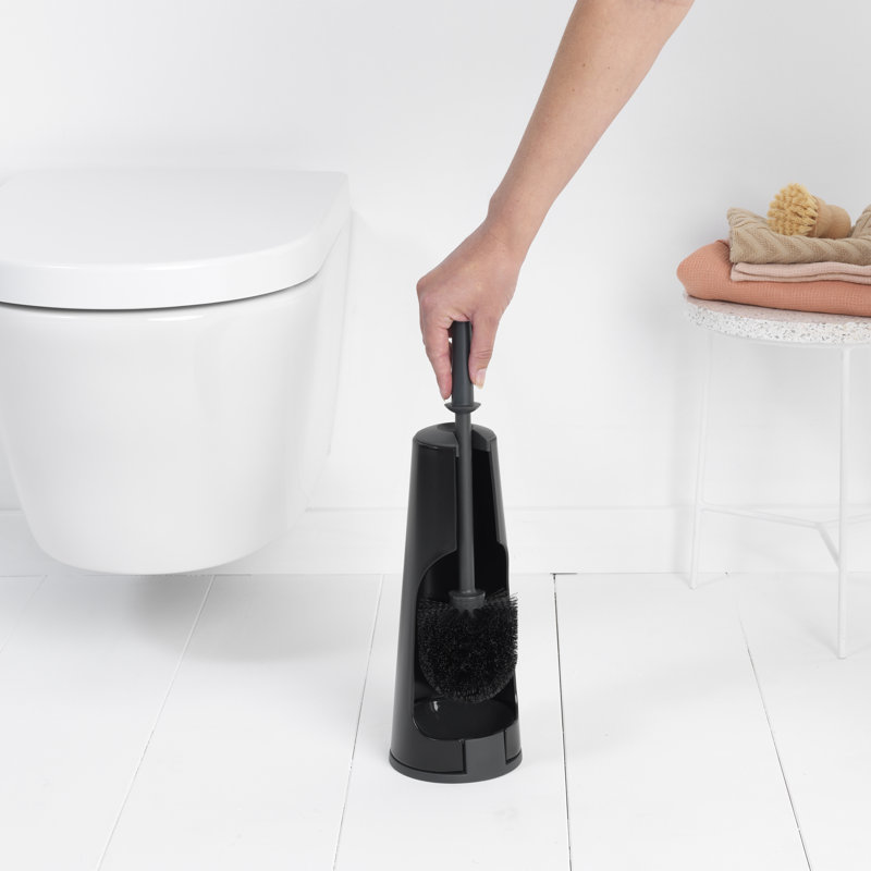 Porte-brosse de toilette et support de toilette ReNew, Noir mat