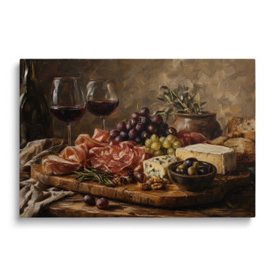  Charcuterie Still Life Painting Print on Canvas - 20x30"