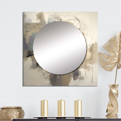 Alce - Grand miroir mural carré minimaliste pour chambre à coucher