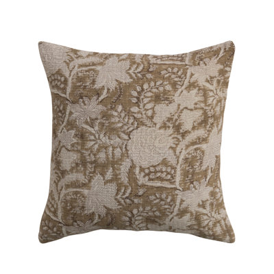 Coussin en coton à motif floral