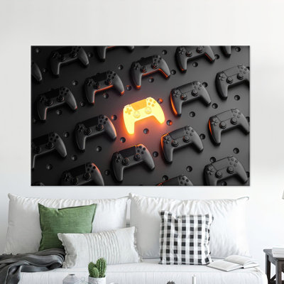 Modern Art Canvas with Personalized Gaming Theme Ideal for Enhancing Man Cave Room and Wall Decor