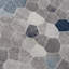 Tapis bleu marine à motif pavé-1415529741