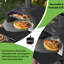 Four à pizza en acier autoportant en acier pour l'extérieur avec deux zones de cuisson en noir