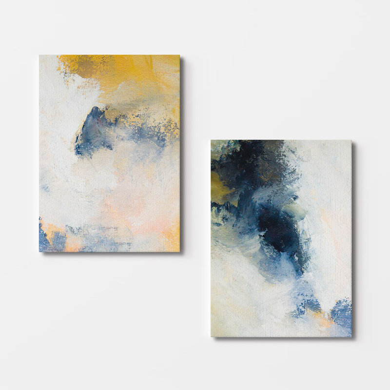 Peinture décorative sur toile (2 pièces), H 19,7 po x l 27,6 po