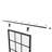 JUBEST Sliding Door Black Track Kit, Top Mounted Roller Hanger(DOOR NOT INCLUDED)-95113300
