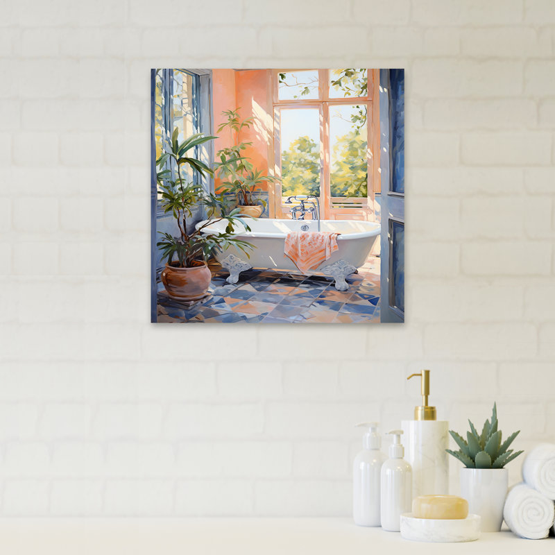 Salle de bain Serenity Iiii - Art mural de salle de bain, H 40 po x l 30 po x P 1,5 po