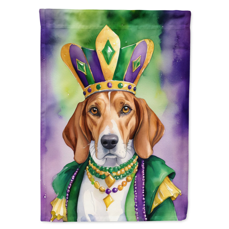 Drapeau du jardin du roi du Mardi gras anglais Setter anglais