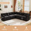 Canapé modulaire en L modulaire en chenille de 111,5 po George-1975007395