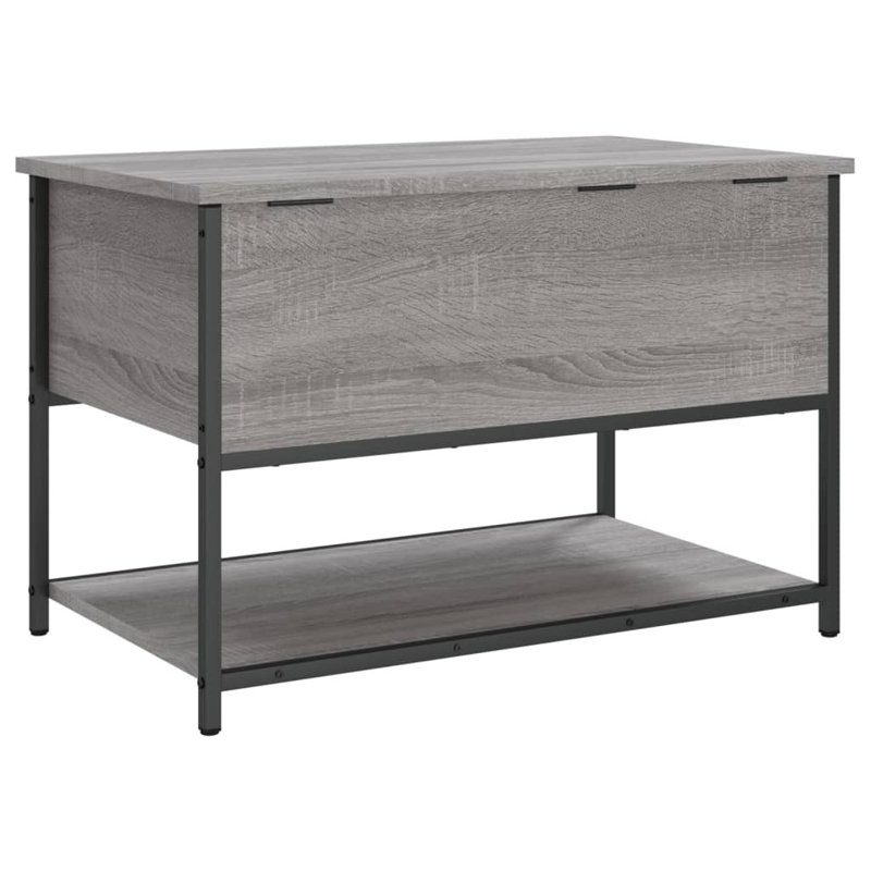 Storage Bench, Grey/Brown/Blue