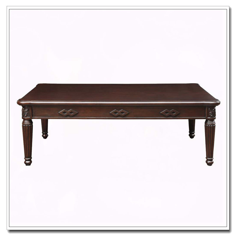Table basse espresso avec pieds tournés