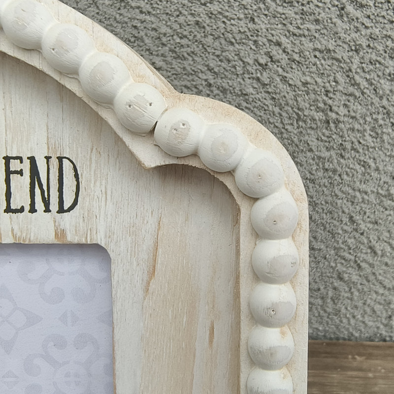 Henslie Wood Beaded Picture Frame with Mat